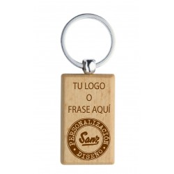 LLAVERO RECTANGULAR DE MADERA